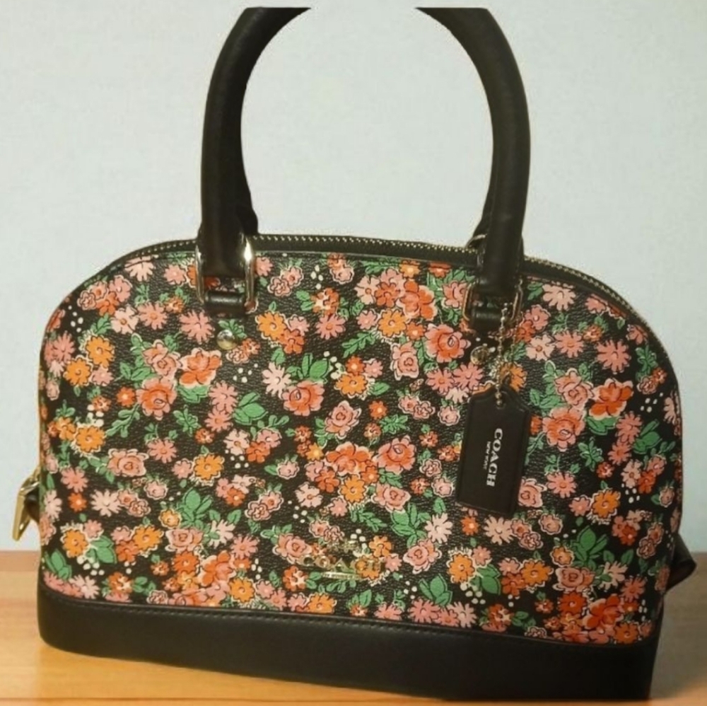 🔥LOW START🔥Coach Sierra Posey Cluster Floral Satchel & Wallet SET(2) - Picture 4 of 9
